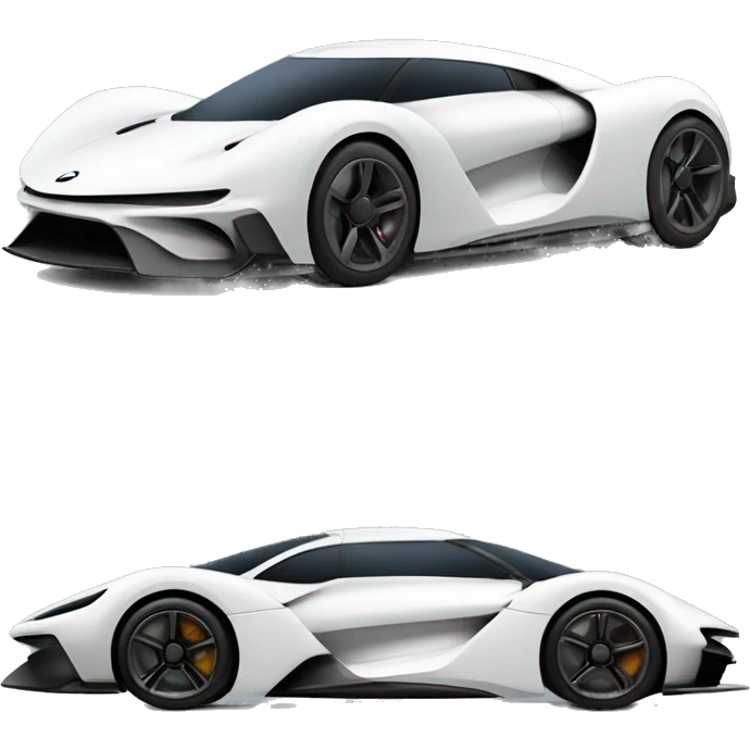 Side view of Aerodynamic Princess Leia super hypercar emoji