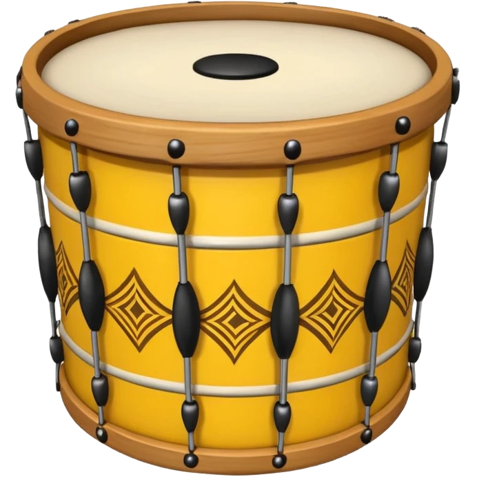 Decorative Drum yellow emoji