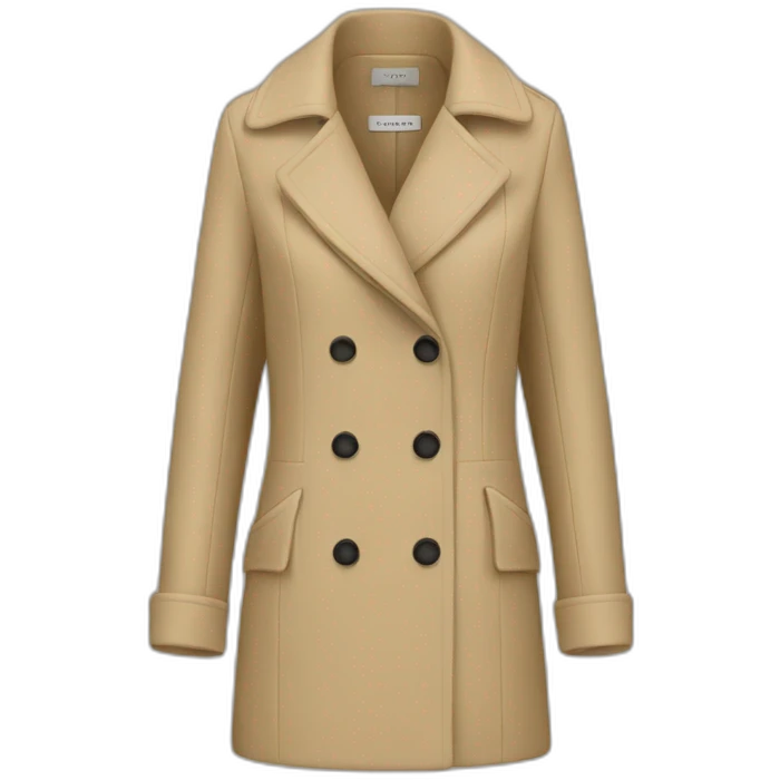 Beige coat for women emoji