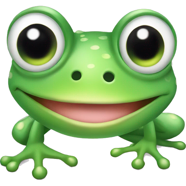 Cutest frog with shining eyes emoji