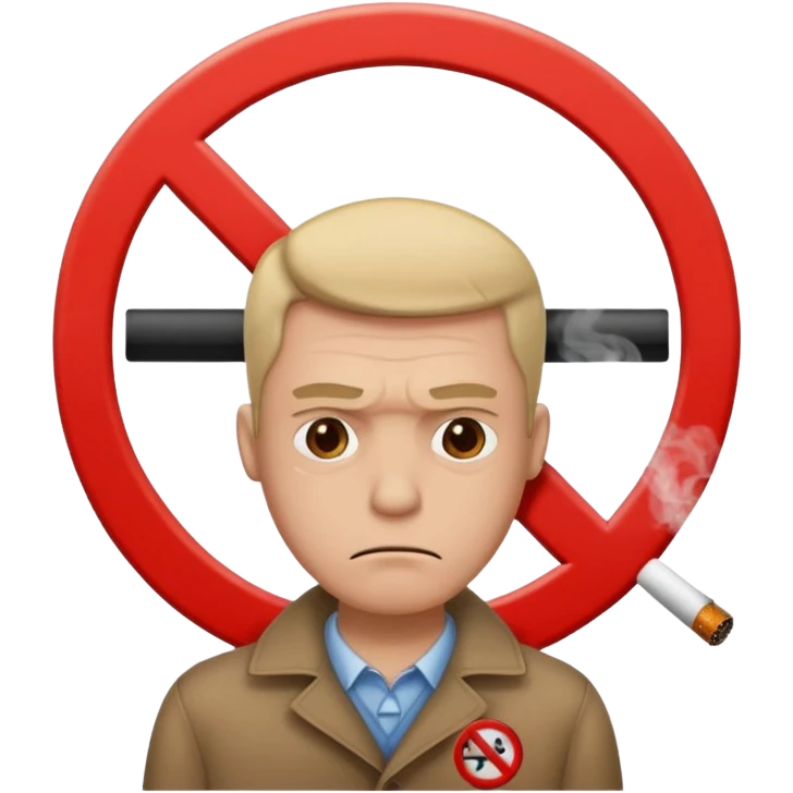 no smoking sign with a man emoji