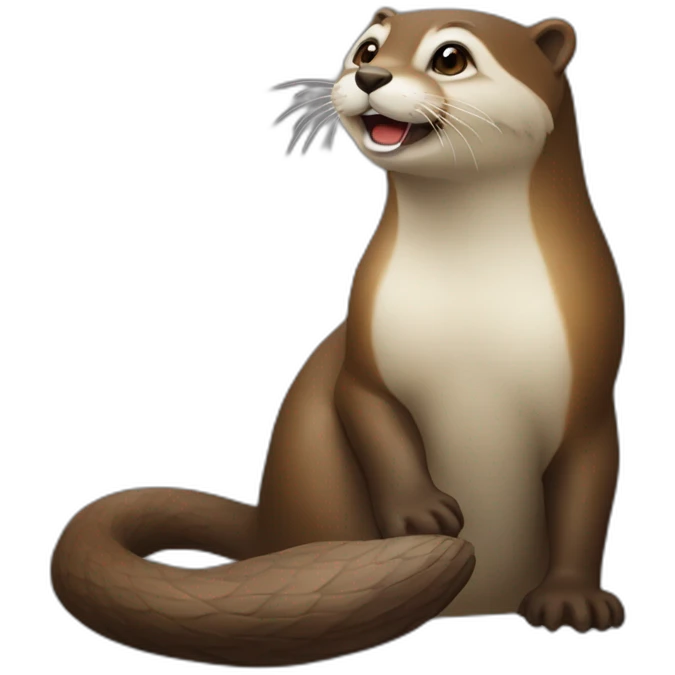 Chat sur une loutre emoji