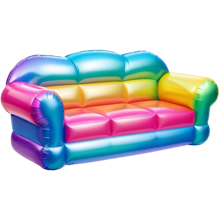 90’s Sparkly inflatable couch emoji