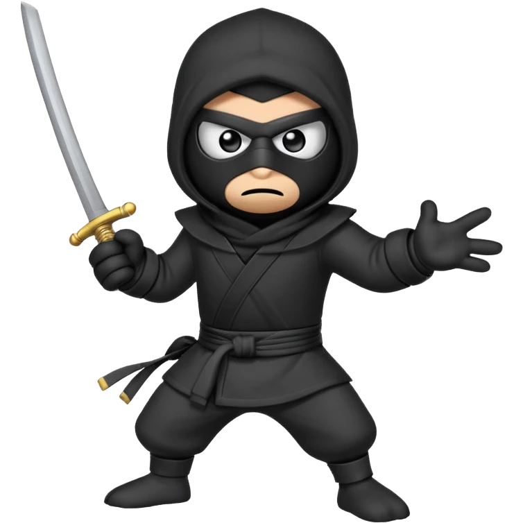 Club Penguin ninja character in action pose emoji