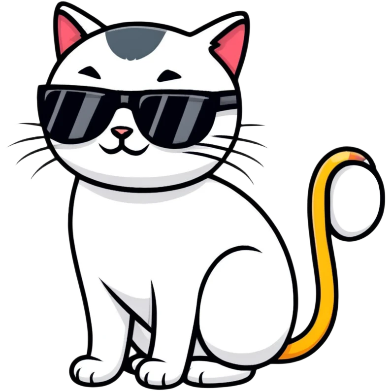 Cat with sunglasses emoji