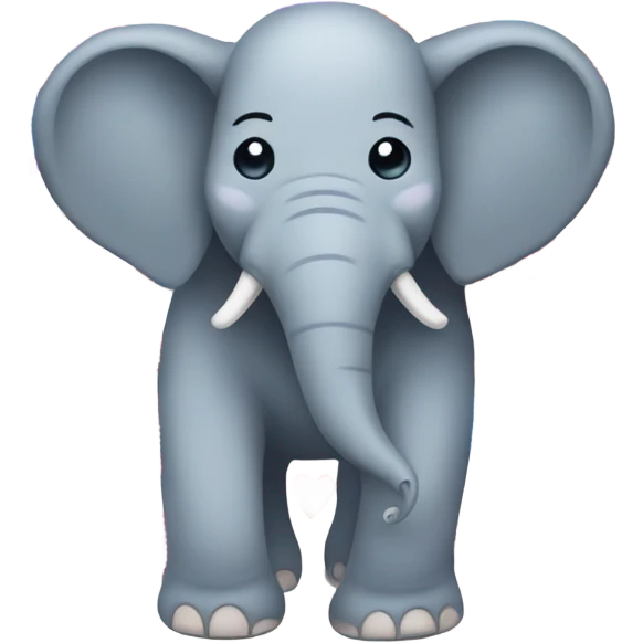 elephant with hearts emoji