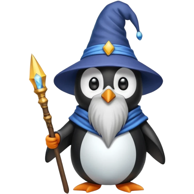 Penguin Wizard emoji