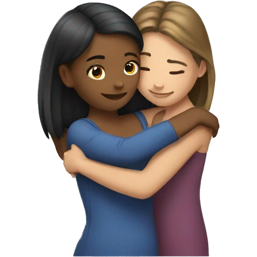 Hugging girls  emoji