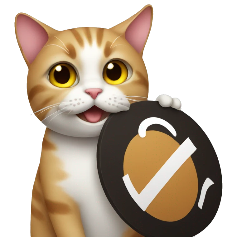 cat holding a ban sign emoji