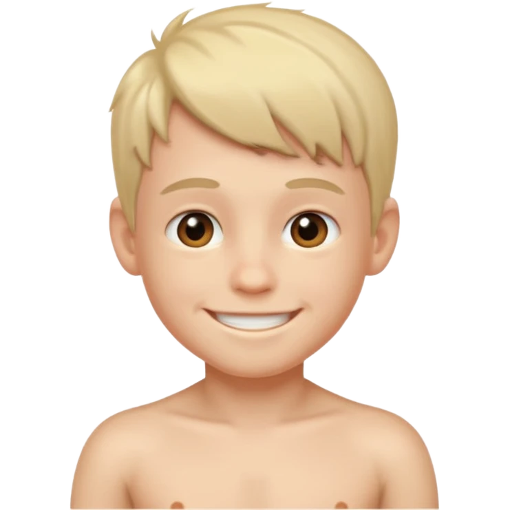 A naked boy in a picture emoji