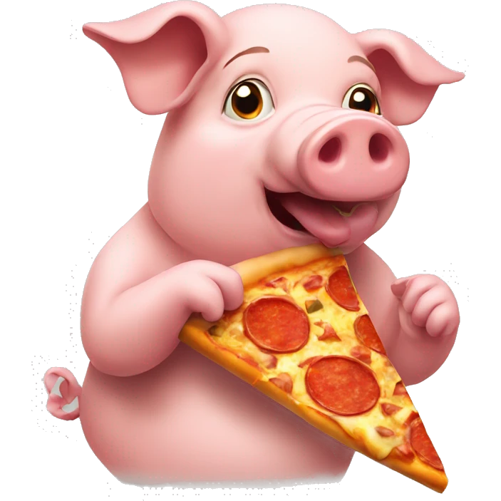 pig eating pizza  emoji
