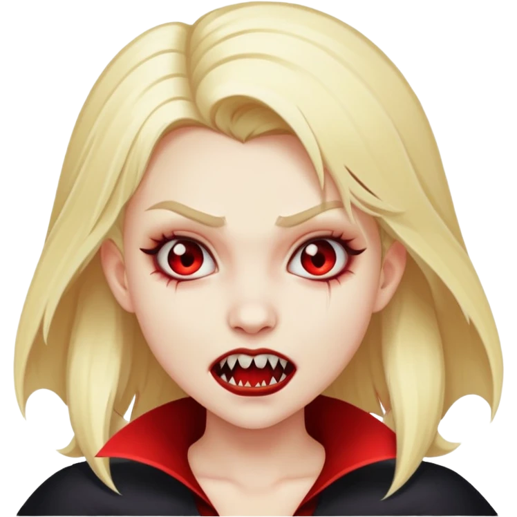 teenage vampire girl with blonde hair and white skin emoji
