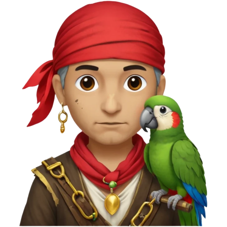 pirate and parrot emoji
