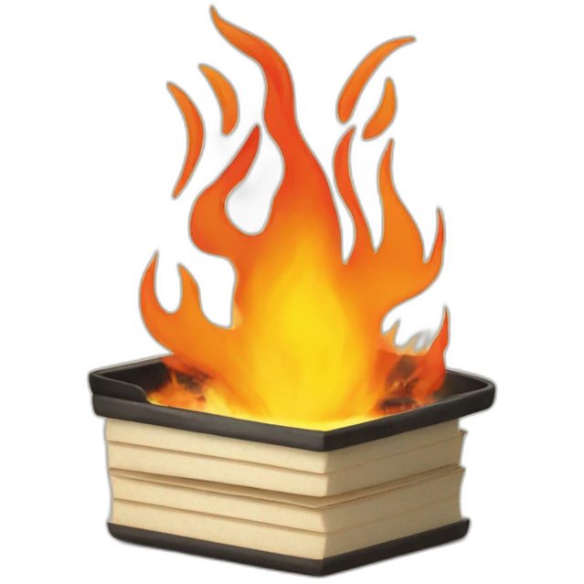 a cookbook on fire emoji