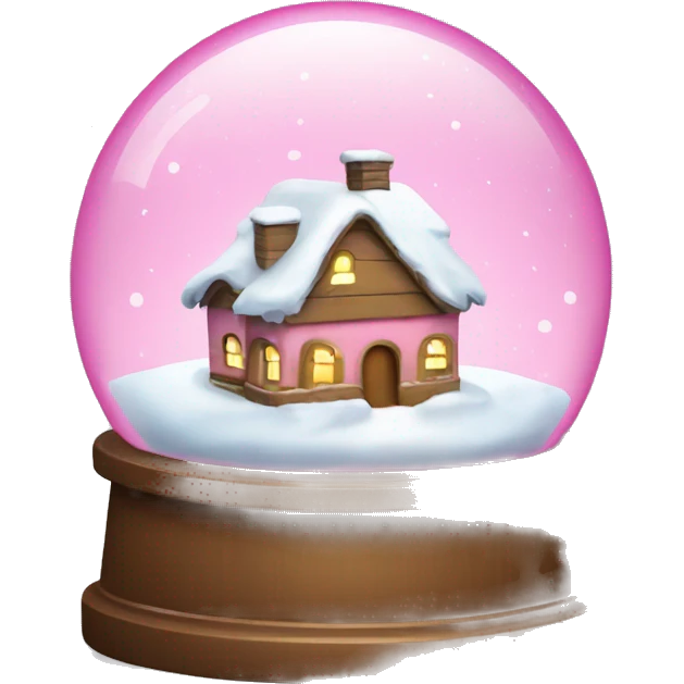 Snowglobe pink Christmas  emoji