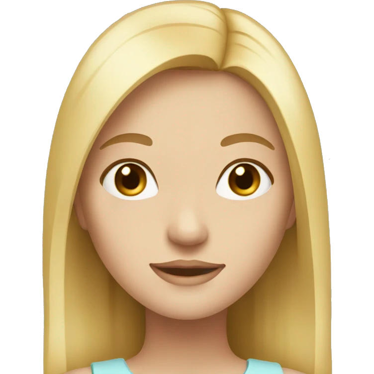 Girl with blonde hair white skin and hazel eyes  emoji
