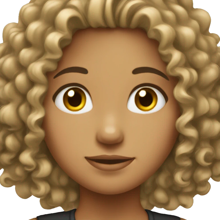 girl-tan-black-hair-curly emoji