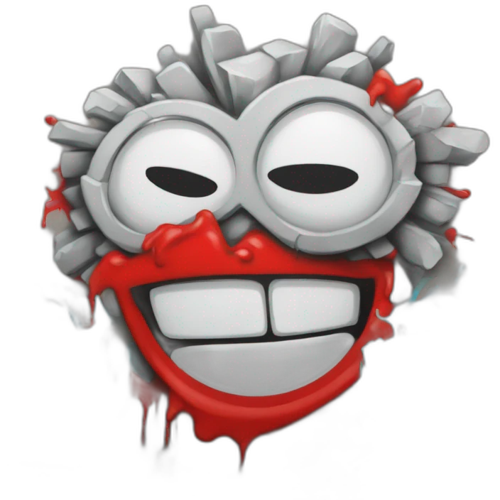 Graffiti of the word “HH” emoji