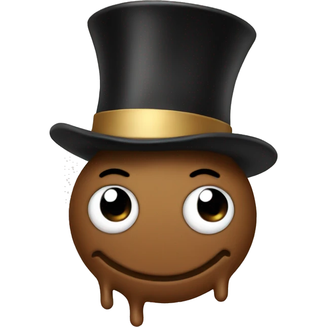 Poop with top hat  emoji