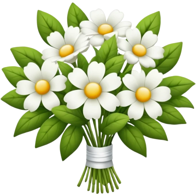 Beautiful white flower bouquet  emoji
