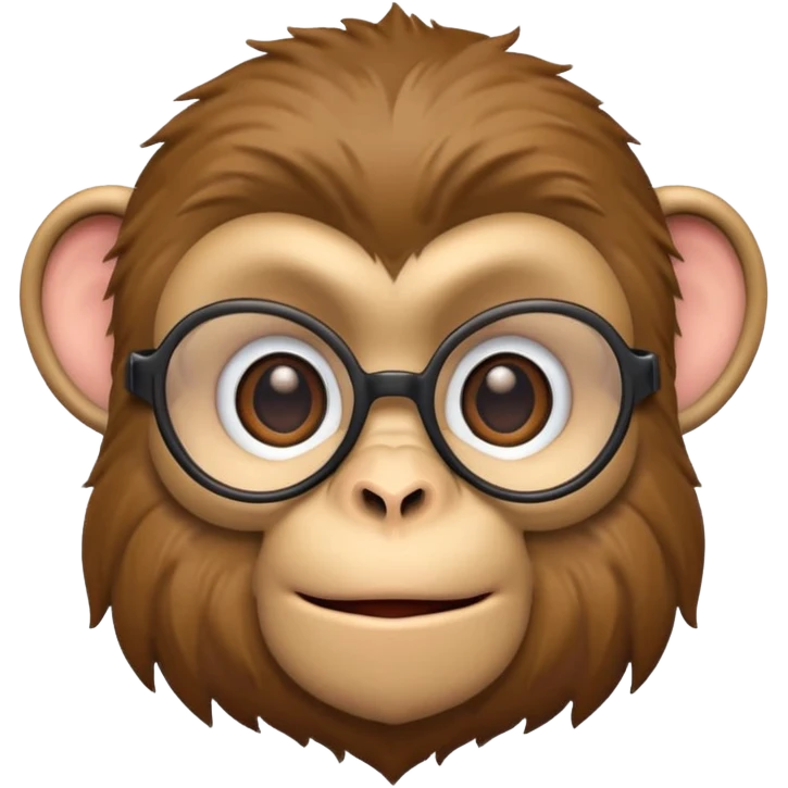 monkey nerd cute emoji