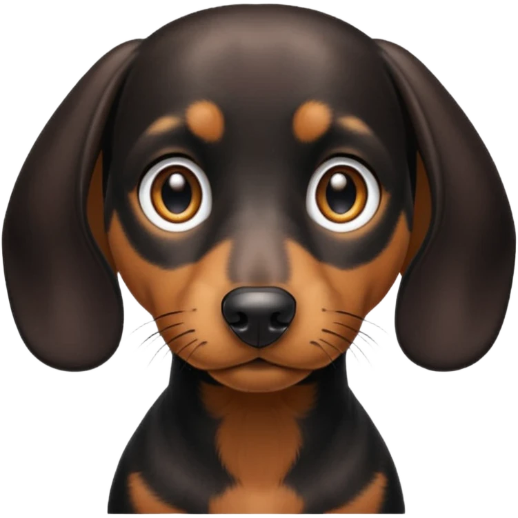 Black and tan dachshund emoji