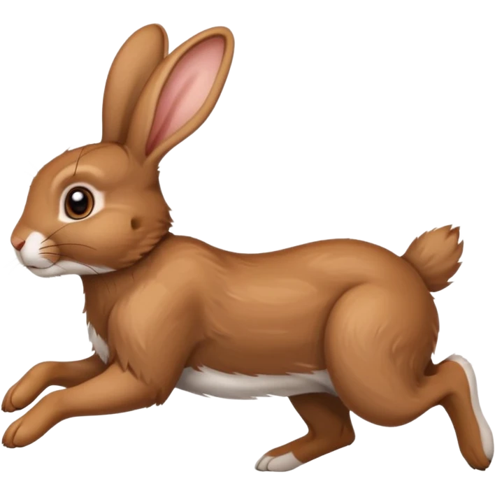 High resolution of a running rabbit emoji