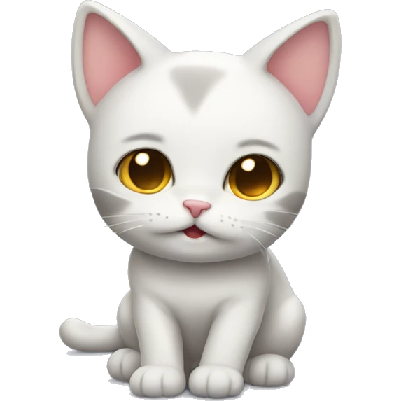 Cute kitty being shy emoji