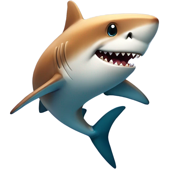 Flamboyant shark excited to see someone emoji