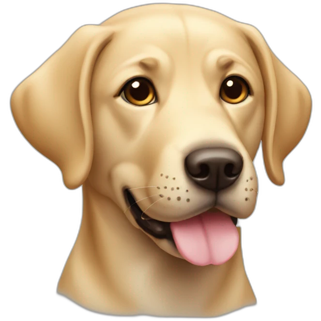 cute labrador dog face emoji