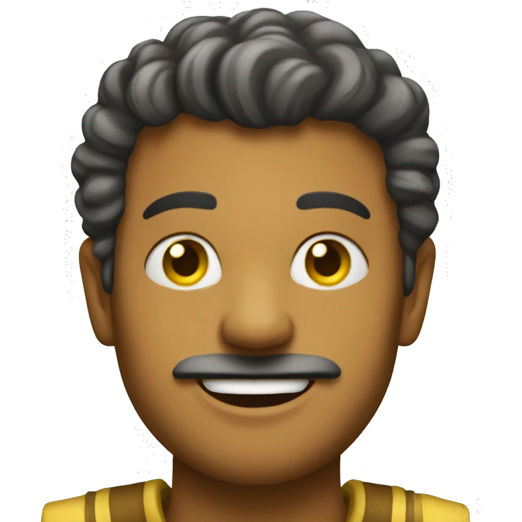 Majesic man with yellow teeh emoji