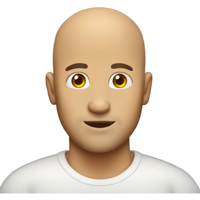 Bald head with a light beard emoji
