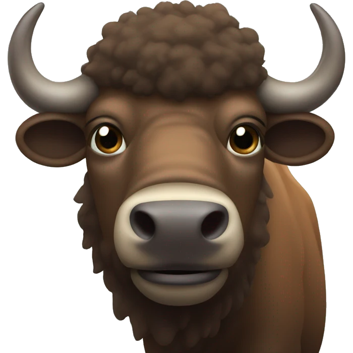 Bison smiling  emoji