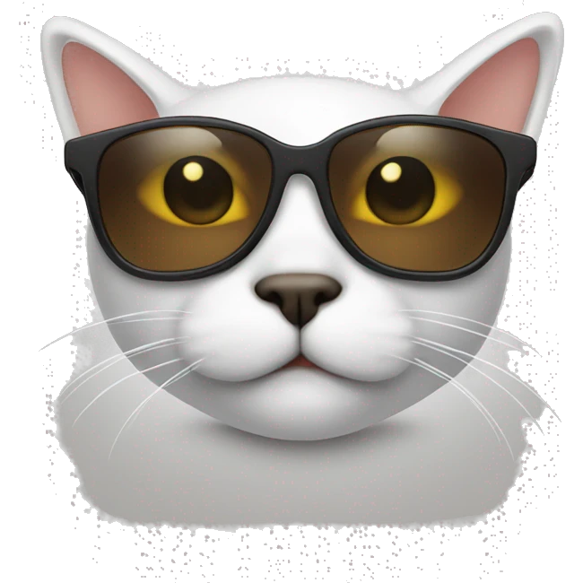 Cat with sunglasses emoji