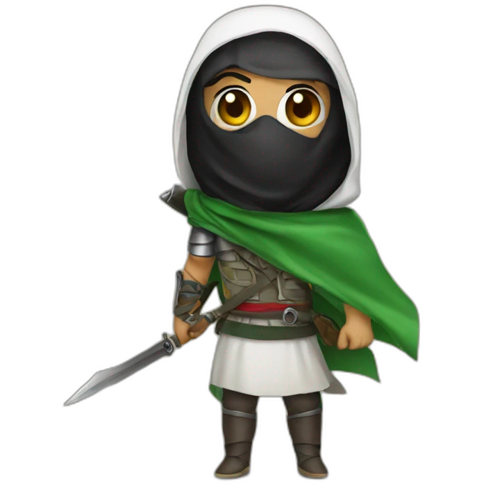 Masked Palestinian warrior emoji