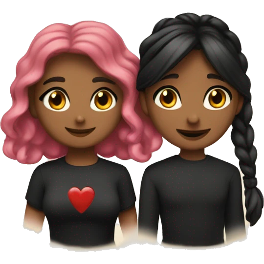 Letter D with these two ❤️🖤 emoji