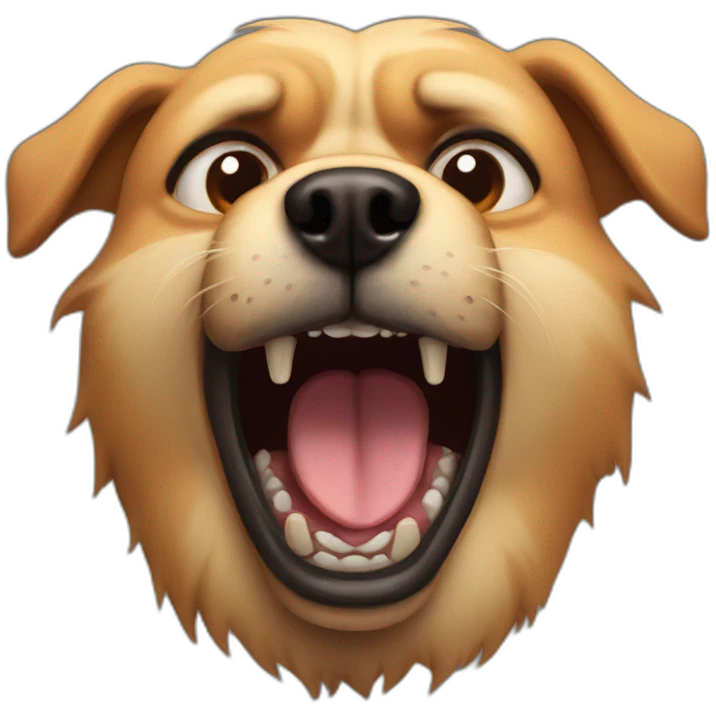 Anger dog emoji