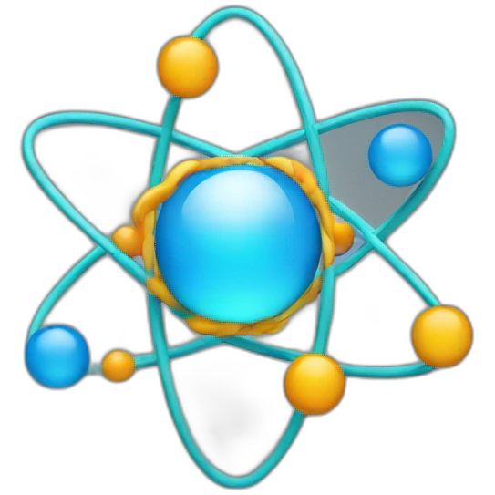 Science, atom, symbol, emoji