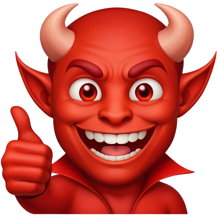 The devil giving thumbs up emoji