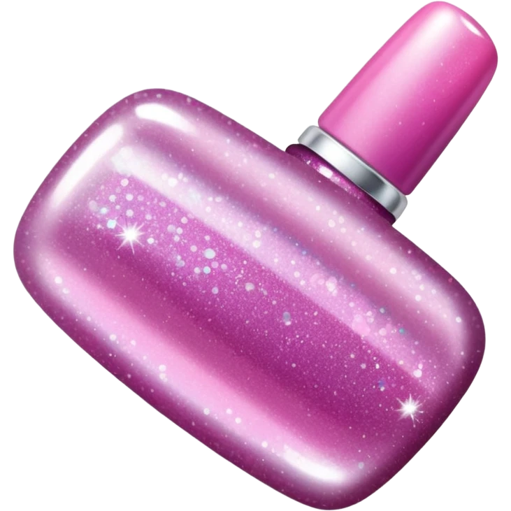 Pink glitter nail polish emoji