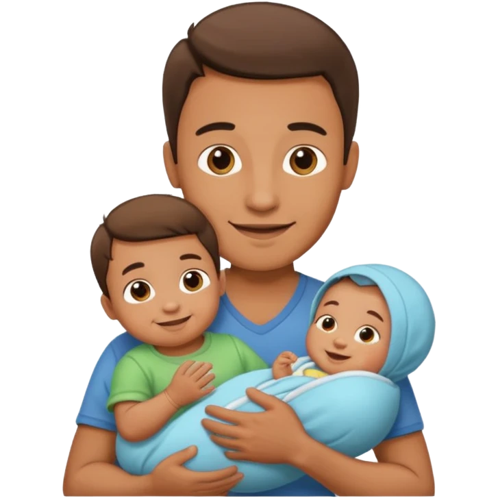Man holding Baby. emoji