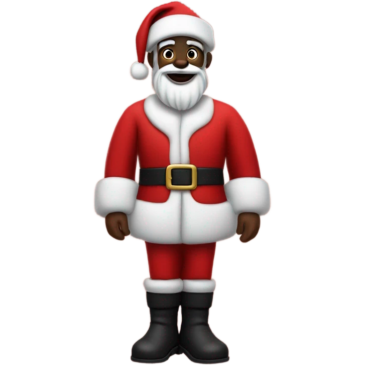 black santa claus emoji
