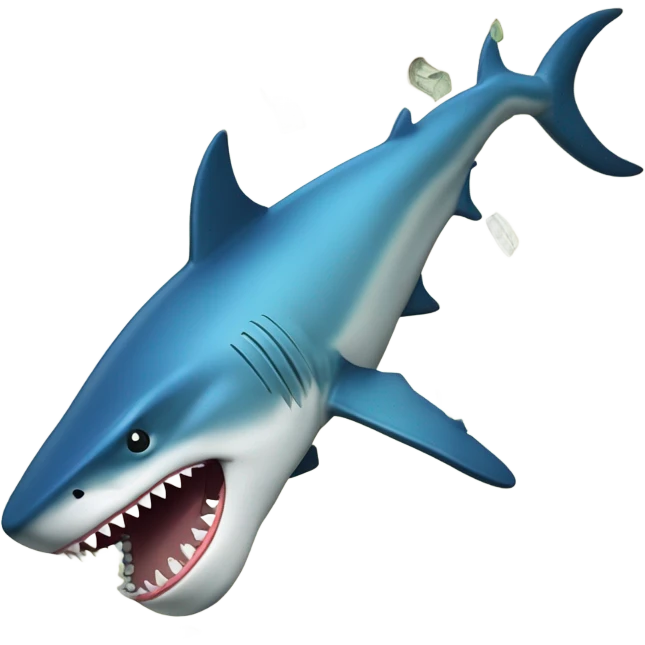 tiburon con dinero  emoji