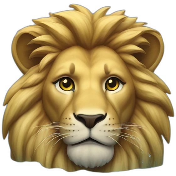 Un lion sur de l’eau emoji