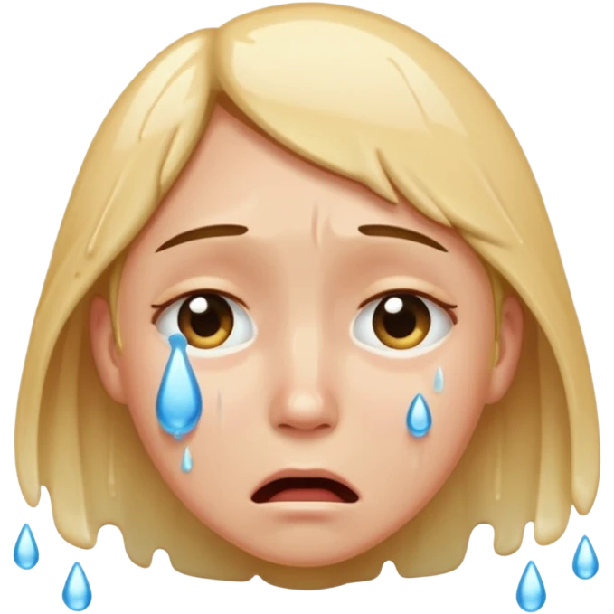 Cryng about love emoji