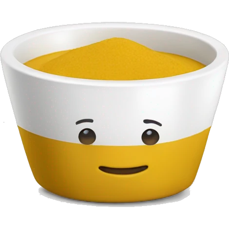 mustard in a white little bowl emoji