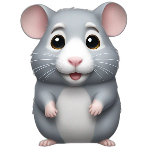 Gray hamster-big-glaw emoji