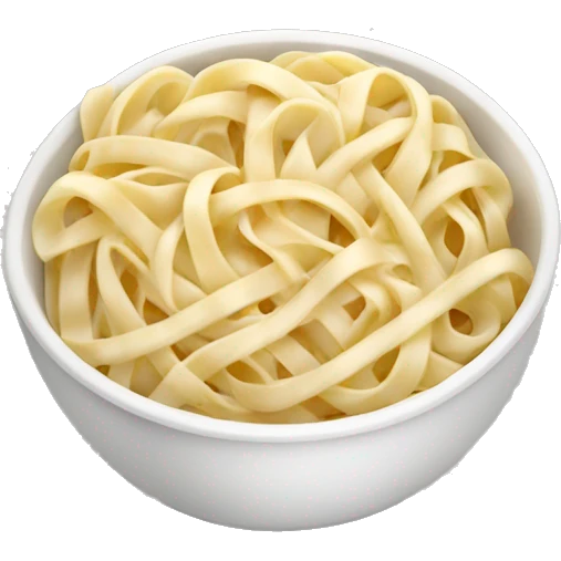bowl of fettuccine alfredo  emoji