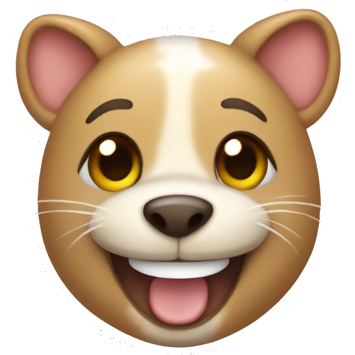 Cute animal smiling  emoji