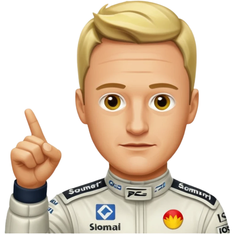 Ralf Schumacher pointing at Ralf Schumacher emoji
